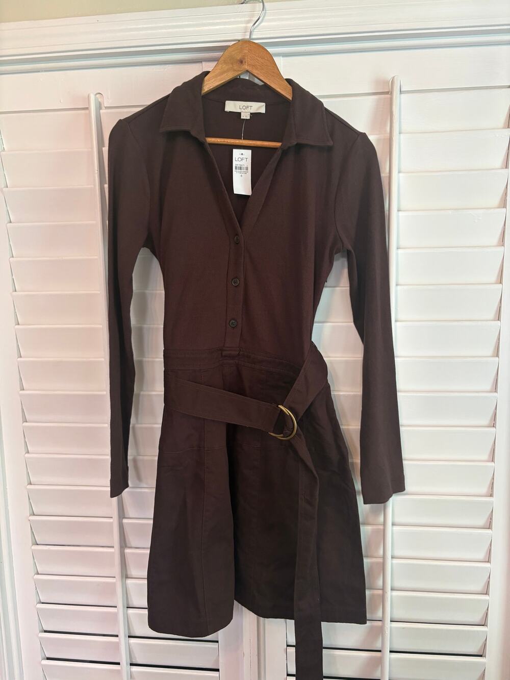 Talbots Brown Belted Dress Size 6